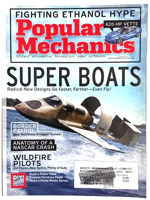 2008 Popular Mechanics Magazine February SUPER BOATS, Fighting Ethanol Hype - Image 1 of 2