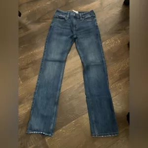 Abercrombie Kids Blue Straight Jeans Classic Denim size 11/12 long - Picture 1 of 4