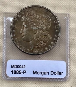 Very Nice "Bronze" 1885 P Morgan Dollar - Slider High AU/BU with Toning - Picture 1 of 3