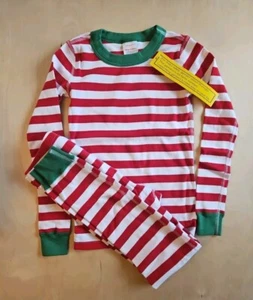 NWT Hanna Andersson RED VERY MERRY CHRISTMAS LONG JOHN PAJAMAS 140 10 $49 - Picture 1 of 5