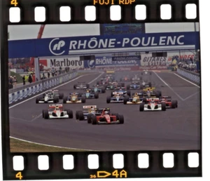 ALAIN PROST FERRARI 643 AYRTON SENNA 1991 FRANZÖSISCH F1 GP 35MM NEGATIV FOTOGRAFIE - Bild 1 von 2