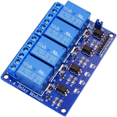 4-Kanal Relais 5V/230V Optokoppler Modul Channel Relay für Arduino Raspberry Pi  - Bild 1 von 3