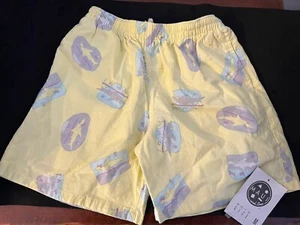 Vintage Deadstock 1980s Kids Maui and Sons Shark Pattern Swim Trunks Medium Boys - Picture 1 of 13