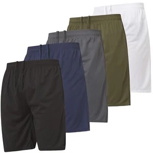 5 Pack Mens Shorts Athletic Gym Shorts Workout Basketball Shorts for Men Medium - Picture 1 of 7