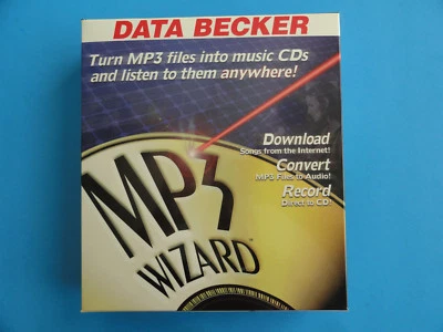 MP3 WIZARD - DATA BECKER - WIN 95/98 - TURN MP3 FILES TO CDs -- CLEAN - Image 1 of 4