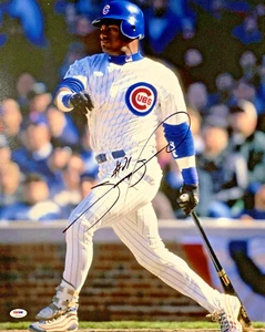 Chicago Cubs Sammy Sosa Authentic Signed 16 x 20 Photo Auto PSA DNA COA - Picture 1 of 2