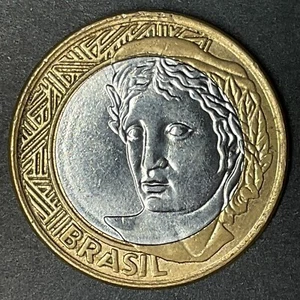 BRASILE 2019 COIN 1 monete estere del mondo reale - Foto 1 di 2