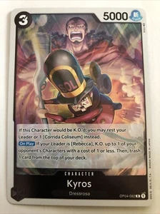 One Piece Kingdoms Of Intrigue Kyros Foil OP04-082 NM Rare - Picture 1 of 2