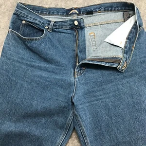 Capezio Jeans Womens Size 16R Heavy Denim Tapered Leg 100% Cotton Medium Wash - Picture 1 of 12