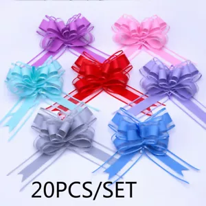 20PCS Organza Florist Pull Bows Ribbon Wedding Car Decor Gift Packaing DIY - Picture 1 of 21