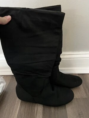 TOP Moda Data-1 Women's Shoes Cute & Comfort Round Toe Flat Heel Slouchy Mid Cal - Image 1 of 3