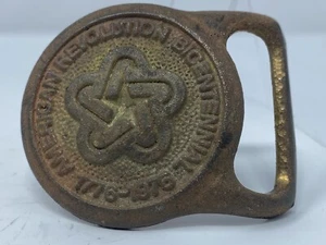 Hebilla de cinturón de latón vintage bicentenario de la Revolución Americana 1776-1976 - Imagen 1 de 11