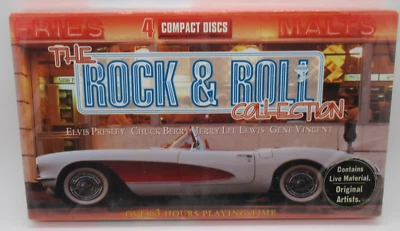 THE ROCK & ROLL COLLECTION, 4-DISC MUSIC CD SET, 63 V/A TRKS, ELVIS BERRY JERRY - Image 1 of 3