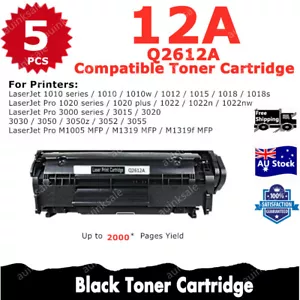 5x Compatible Toner Q2612A 12A For HP LaserJet M1005 M1300 M1319 1010 1022 3015 - Picture 1 of 2