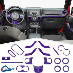 ⭕18X Kit de cubierta de moldura de decoración de puerta de ventilación de CA interior de automóvil para Jeep Wrangler JK JKU 11+ - Imagen 1 de 8