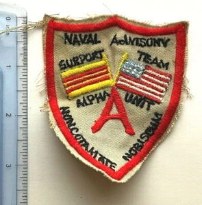 Vietnamkrieg Ära USN US Naval Advisory Support Team Alpha Einheit Patch - Bild 1 von 2