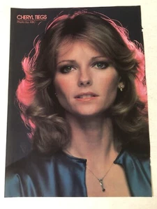 Pinup de revista Cheryl Tiegs años 70 vintage efímera - Imagen 1 de 2