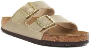 BIRKENSTOCK Arizona BS Ajustable Flor Birko Sandalia Oro Mujer Ru 3-8 - Imagen 1 de 12