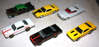 6 Asstd. Mopar 1/64 Diecast 3 Dodge Demons 1 Challenger 1 1958 Plymouth Furys + - Image 1 of 4