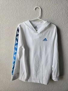 ADIDAS BOYS LONG SLEEVE T-SHIRT WITH HOOD - SIZE YOUTH 5 - Picture 1 of 4
