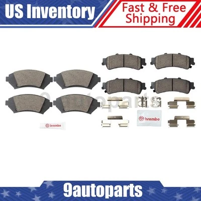 Juego de pastillas de freno delanteras traseras Brembo pastillas de cerámica para Cadillac DeVille 2000-2005 Foto 1 de 4