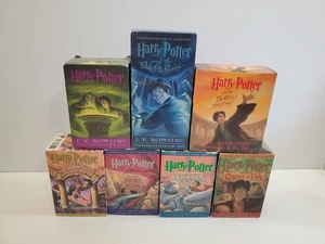 Harry Potter Complete Series 1-7 Cassette & CD Audiobooks Unabridged Jim Dale - Foto 1 di 8