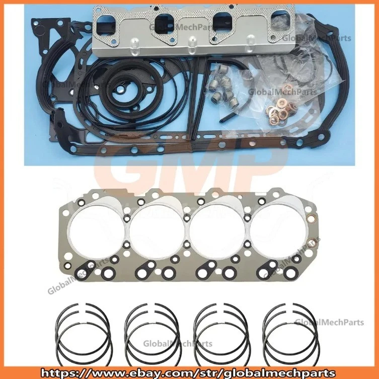 Anillo de pistón completo 4JG1 8-97066-196-0 para Isuzu 4JG1-T Takeuchi TL140 Gehl 80NX-3 Foto 1 de 1