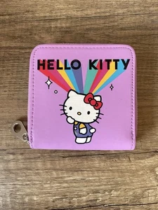 Cartera/Cartera Sanrio Hello Kitty Arco Iris Cremallera Alrededor Nueva - Imagen 1 de 6