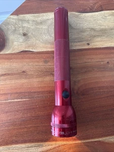 MAG-LITE 3-Cell D Flashlight - Made in USA, RED, 12" Heavy Duty - Picture 1 of 7