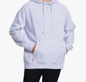 Ditok Herren grau Fleece gefüttert Oversized Freizeit Baumwolle Pullover Hoodie Gr. XL - Bild 1 von 6