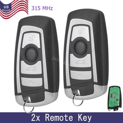 2 For BMW 3 5 Series 528i 535i 550i 2011 2012 2013 2014 2015 Remote Key Fob CAS4 - Image 1 of 4