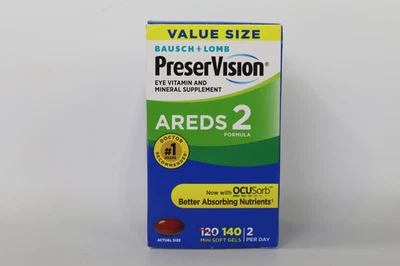 PreserVision AREDS 2 Vitaminas y Minerales para Ojos 140 Ct (Exp 4/30/2026) Foto 1 de 4