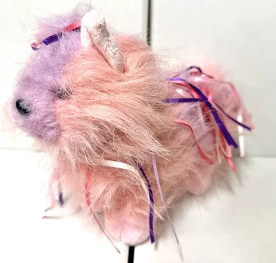 Ganz Webkinz Ribbon Yorkie Dog Pink Purple Stuffed Animal Plush No Code HM410 - Image 1 of 4