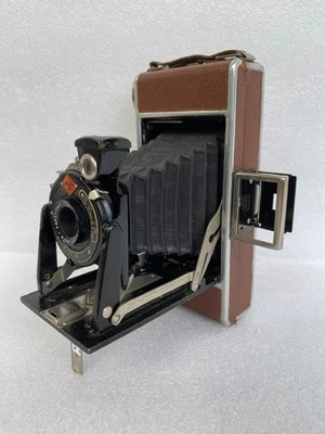 Rollfilmkamera,Agfa,"Billy Luxus",eckig,braune Belederung,1930,funktioniert - Bild 1 von 4