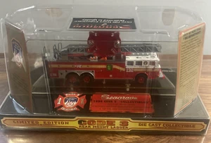 Code 3 - N.Y.F.D. Seagrave Rear Mount Ladder Truck 132 #12720 New & sealed - Picture 1 of 16