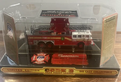 Code 3 - N.Y.F.D. Seagrave Rear Mount Ladder Truck 132 #12720 New & sealed - Image 1 of 4