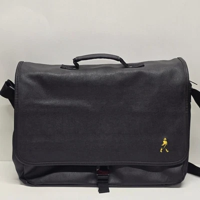 Bolso Mensajero Johnnie Walker Negro con Punto Dorado Amarillo Emblema JW Foto 1 de 4