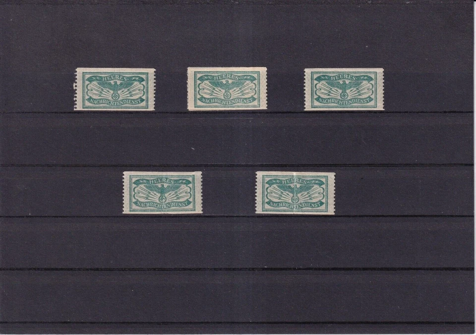 SA35a Germany 1930's - 1940's Army Official Messages, Eagle, Seal Labels. - Image 1 of 1