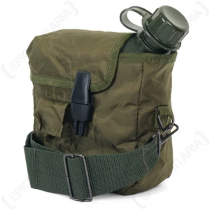 US Canteen and Cover with Shoulder Strap Olive Green  - Water Insulated Army New - Picture 1 of 6