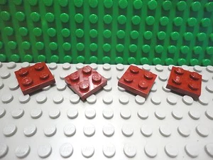 Lego 4 Dark Red 2x2 base plate NEW - Picture 1 of 1