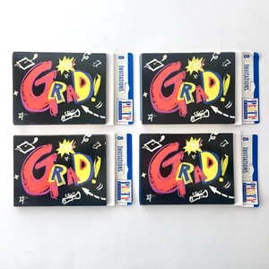 Graduation Party Invitations 1980s Neon Go! Grad! Hallmark 4 Packs 32 Cards - Picture 1 of 6