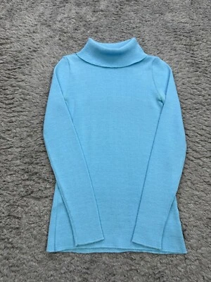 Suéter Guirnalda De Colección Mujeres XS Azul Aqua Capa Base Térmica Cuello Alto Pullover Foto 1 de 4