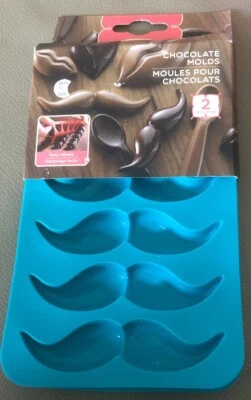 Silicone Chocolate Candy Molds 2/Pkg-Mustache 6 Cavity (1 Design) Trudeau - Image 1 of 2