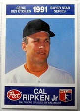 CAL RIPKEN JR 1991 Post Kraft Foods Superstar Series, Baltimore Orioles