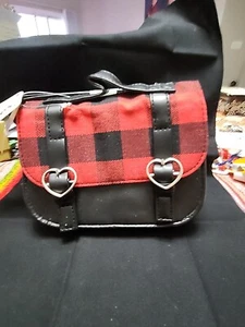 Claire’s Club Purse Red And Black Cross Body NWT Present Must Have - Picture 1 of 17