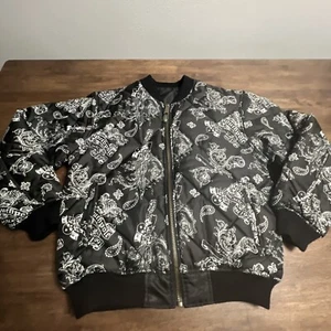Southpole Boys Reversible Medium 12-14 Black Bomber Skull Jacket - Picture 1 of 11