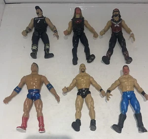 Lot of 6 Mattel Wrestling Action Figures Wrestlers WWE WWF 1998-2000 - Picture 1 of 13