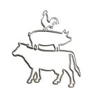 Metal Die Cuts Pig Cow Chicken Cutting Dies Stencils DIY Cutting Template Mold