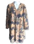 SOLITAIRE ANTHROPOLOGIE Women Size L Cardigan Duster Jacket Floral Suede PERFECT