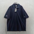 Nike Golf Polo Mens XL Navy Blue Dri-Fit Solid Fidelity Investments Employee